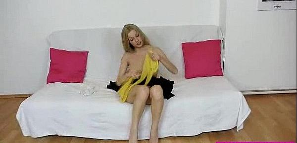  Leggy blondie girl untidy nylon pussy fetish
